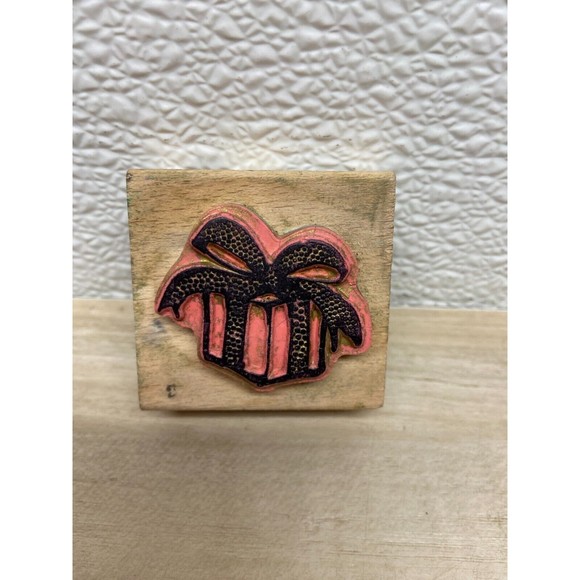Vap Scrap Present Wood Mounted Rubber Stamp - Picture 2 of 5
